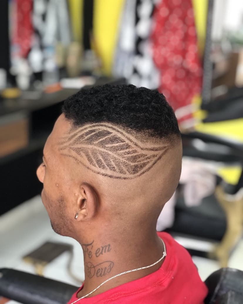 Corte de cabelo feito em um cliente