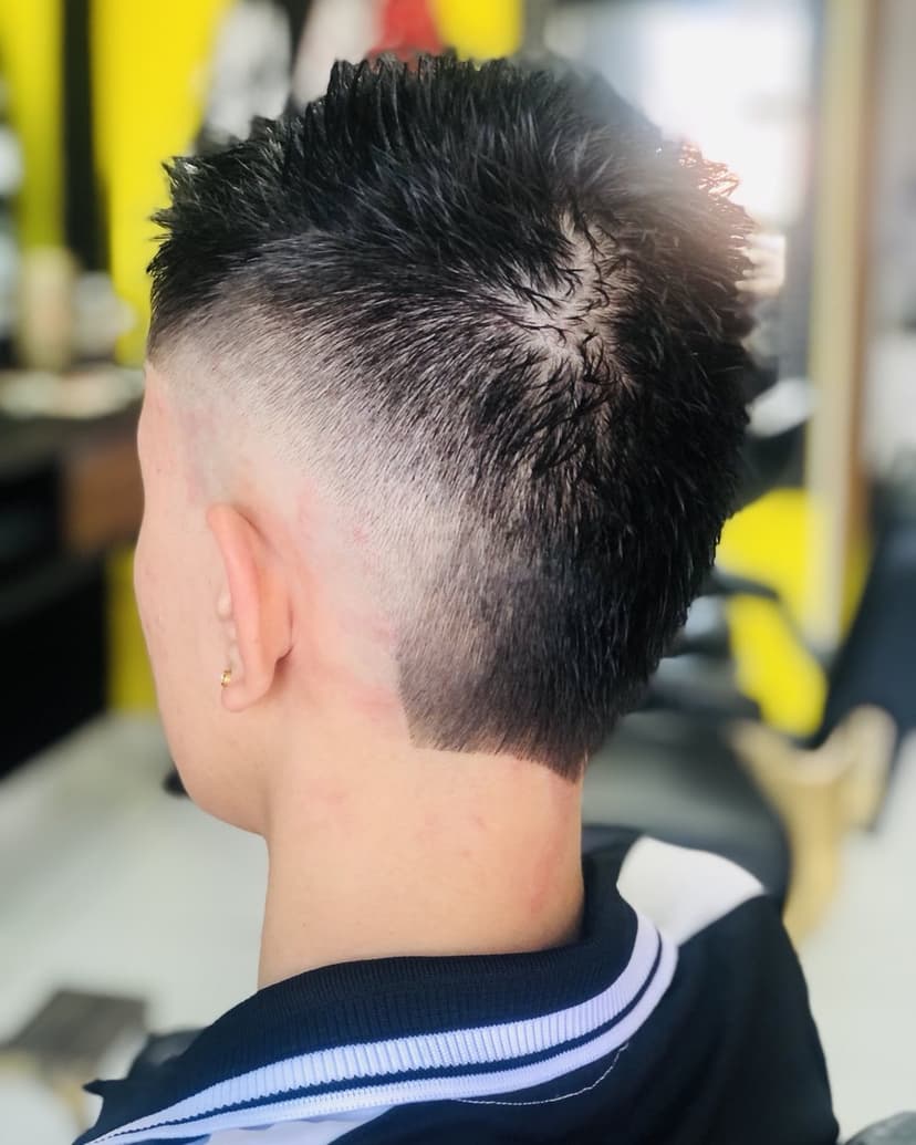 Corte de cabelo feito em um cliente