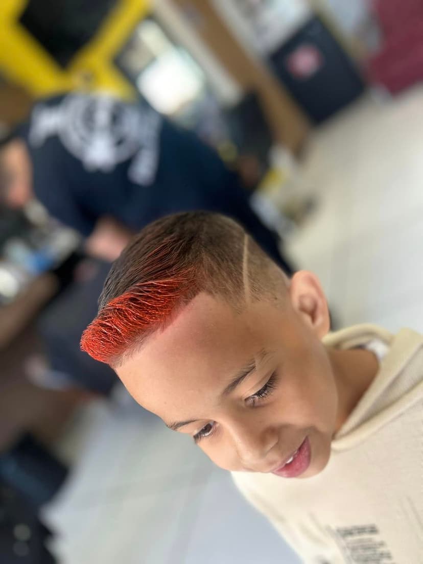 Corte de cabelo feito em um cliente