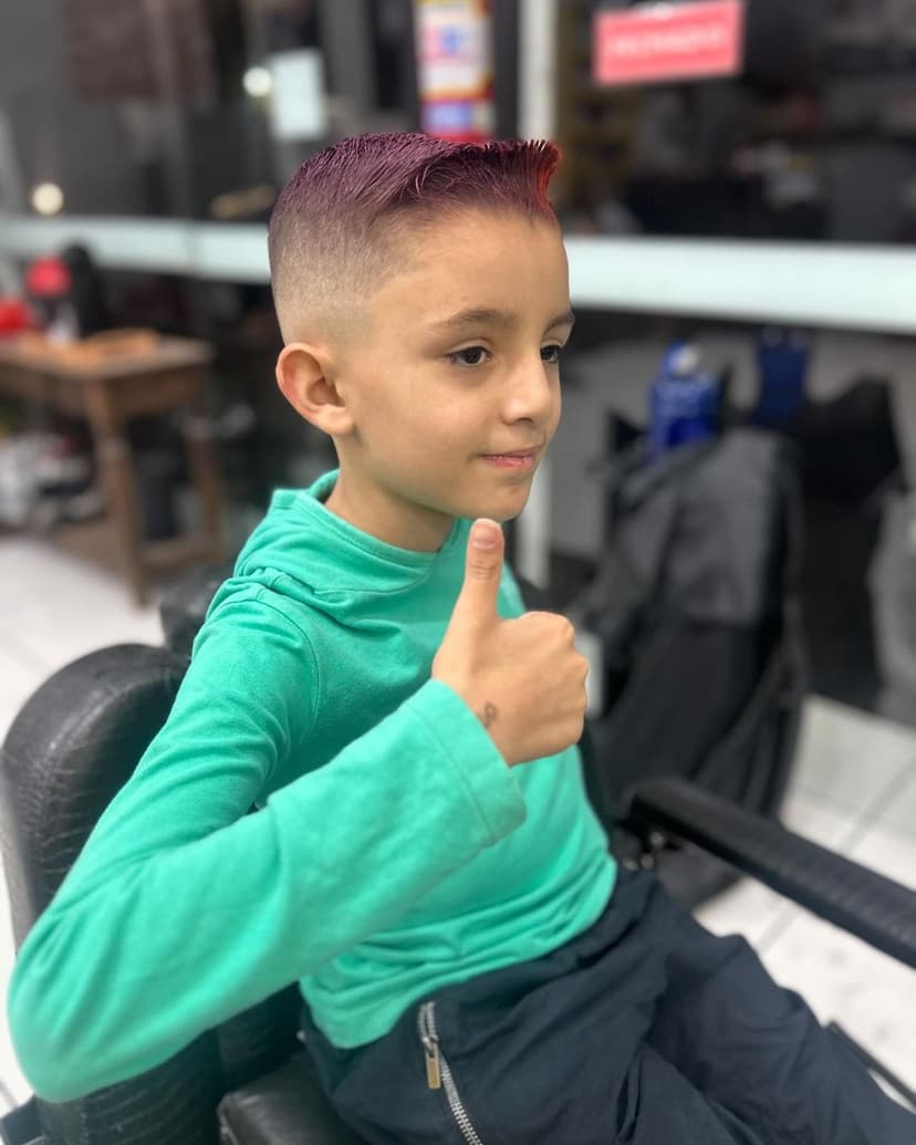 Corte de cabelo feito em um cliente